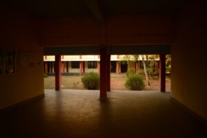 A corridor opening onto the inner courtyard.