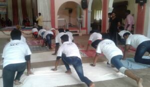 Yoga class organized by Health club and NCC as a part of International Yoga Day Celebration